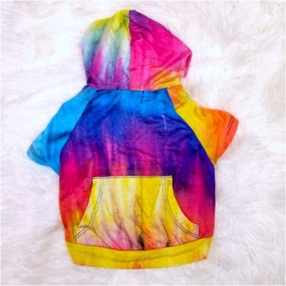 Super Happy Dog Tees Other - Super Happy Dog Tees Tie Dye Hooded Doggy Shirt, XS
